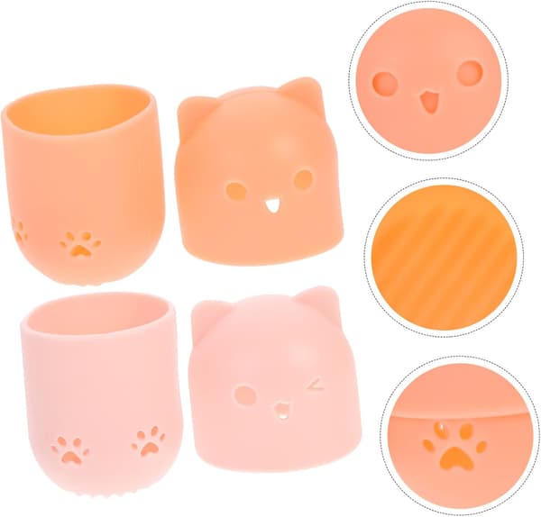 2 stk. Sminke Eggkopp Makeup Egg Oppbevaringsbeholdere Makeup Egg Svamp