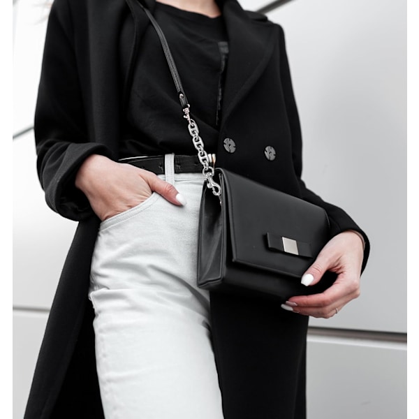 Laukun jatkoketju hopea, 2 kpl hopeinen laukun hihnan jatke lyhyt laukun korvaava metalliketju asuste crossbody-laukuille ja käsilaukkujen vaihto