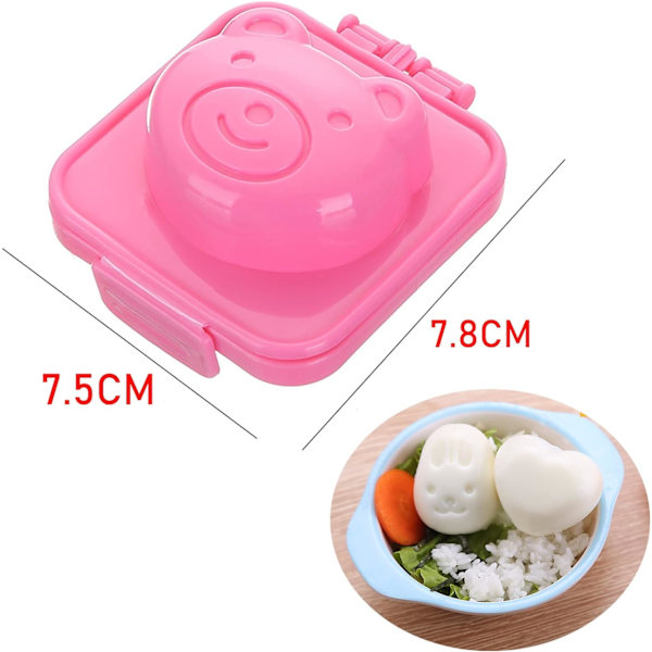 6 stk Plast Eggform, Bakeformer for Egg Kokt Egg Sushi Ris M