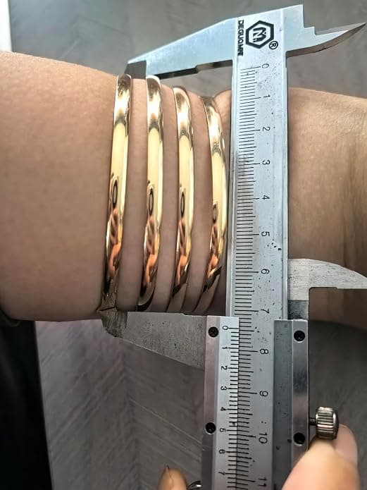 Gull- og sølvarmbånd – Delikat justerbart armbånd for kvinner – 7,5 cm
