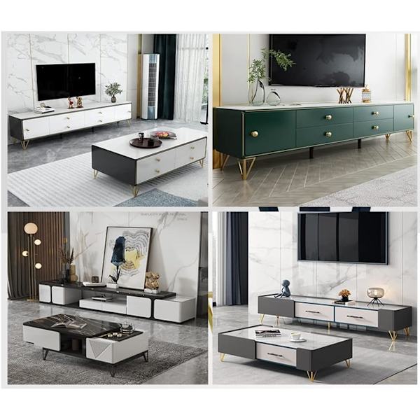 (Guld) Pack med 4 Triangulära Metallbordben 15cm Modern Stil