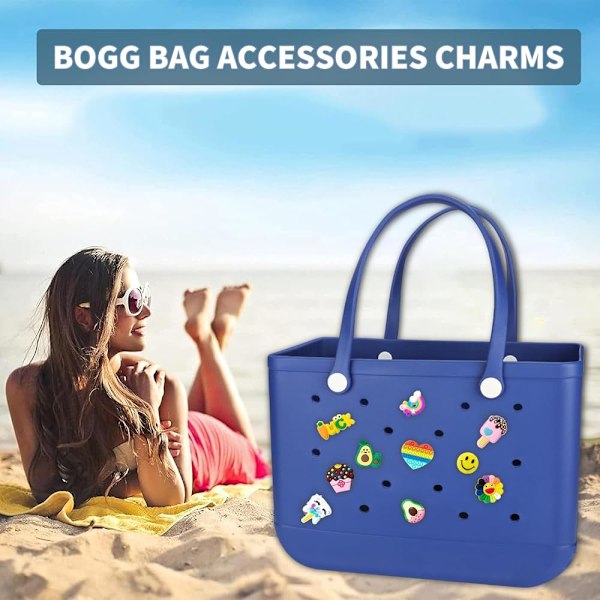 Väskberlocker för Bogg Bag-tillbehör 30 st PVC Söta Dekorativa Bogg Bag-berlocker för Strandväska Gummi Väsk-tillbehör