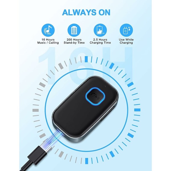 Bluetooth-mottaker, Aux 5.0 Bluetooth-bilmottaker med innebygd