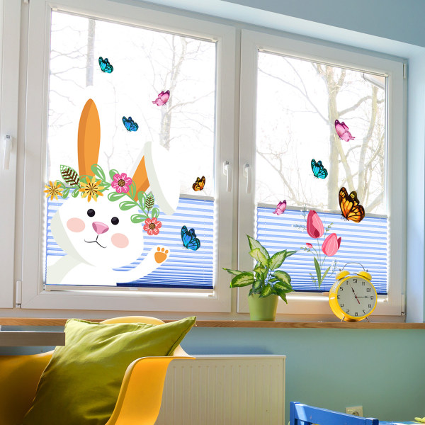 Ocean Window Stickers - 1 fantastisk påske sommerfugl kanin Decora