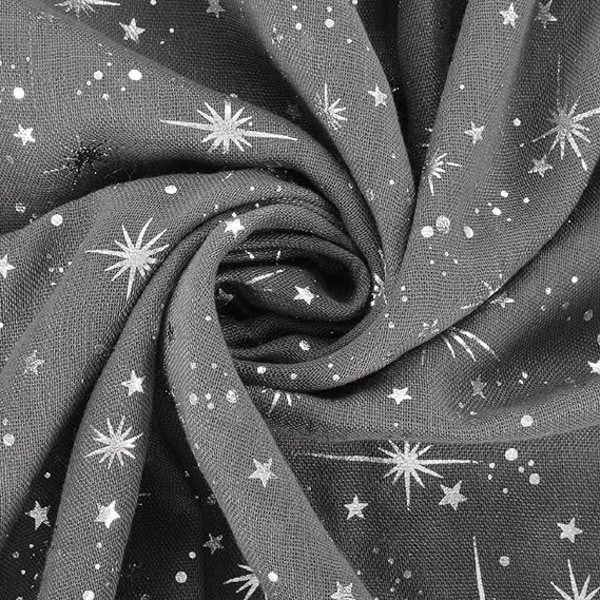 Silver Moonlight Leaves Printed halsduk för kvinnor - Mörk Gr