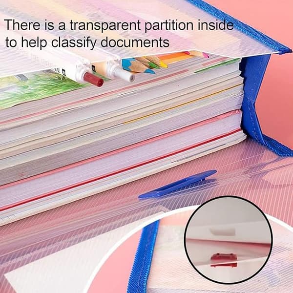 A4 plastikposer, 3 transparente polypropylen mapper, udvidelige