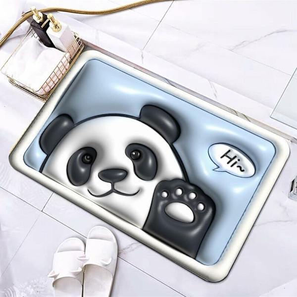 Panda Superabsorberande Golvmatta Absorberande Halksäker Badmatta Minneskum