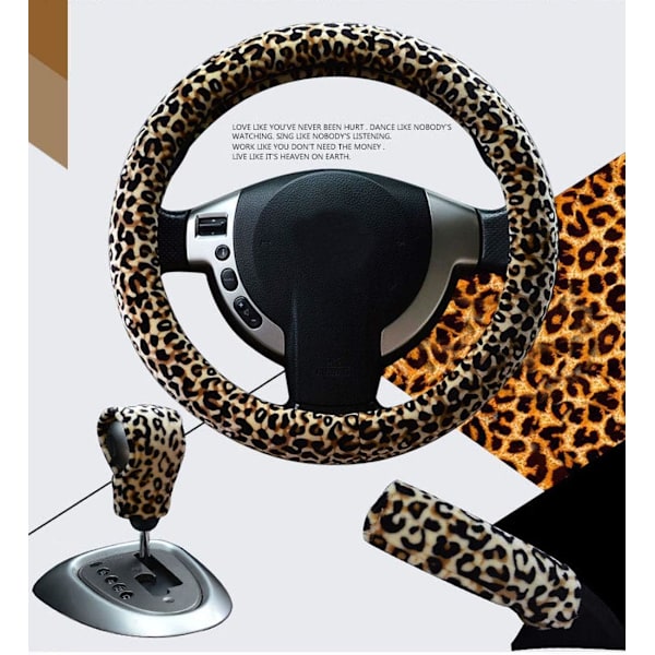 3 i 1 Mjuk Leopard Rattrattsskydd Handbromsgrepp Co