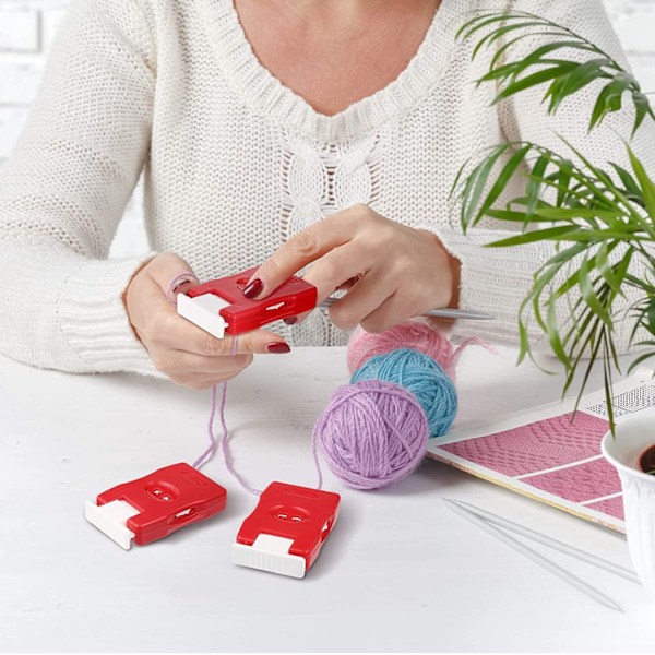 2 stycken manuella räknare, fingerräknare, radräknare, manuell stickning för stickräknare stickning virkning verktyg för hem, resor - Rosa a