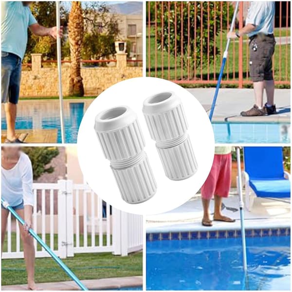 4-pack Teleskopiska Poolstångskopplingar - Pooltillbehör - Poolutrustning - Förlängningskoppling