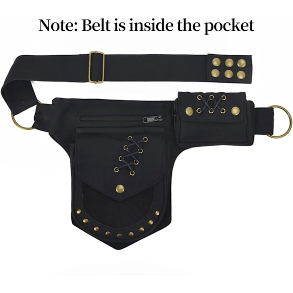 Renässansfestivalväska, Midjeväska för Kvinnor, Lårväska, Benväska för Kvinnor, Spetsmidjeväska, Utility Hip Belt Midjeväska, Kvinnor Renässans