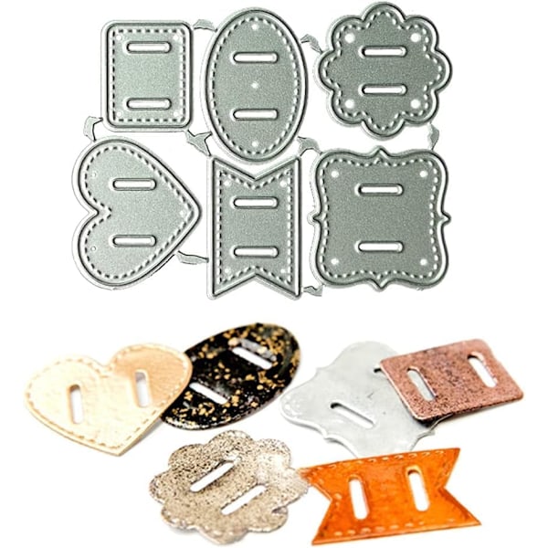 Spänne Skärmallar DIY Scrapbooking Album Papperskort Tillverkning Dekorationsverktyg för Barn Vuxna Rolig Silverform Skärmallar Schablon Scrapbook