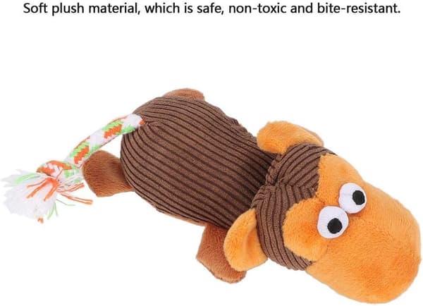 2-pack Hundleksaker, Pipsqueak Plysch Interaktiv Djur Tandvård
