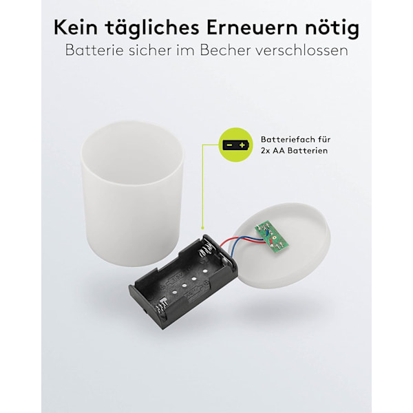 LED-gravlys med batteri/utendørs LED-gravlys/kirkegård