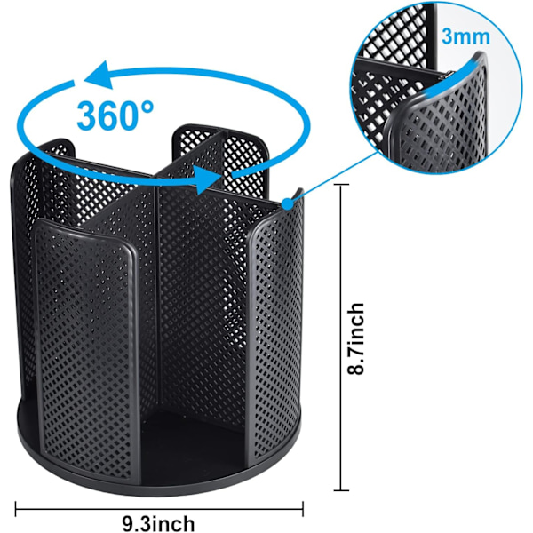 Kaffekoppdispenser, roterbar holder for kopper og lokk for 5-16oz kopper, 4-roms kaffekoppholder, benkeplate kaffekopporganisator for restaurant, C
