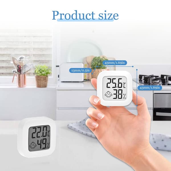 3 st Digital Hygrometer Termometer, Mini LCD Inomhus Hygrometer