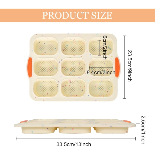 Baguetteform i silikon, brödform för franska bröd, perforerad, non-stick