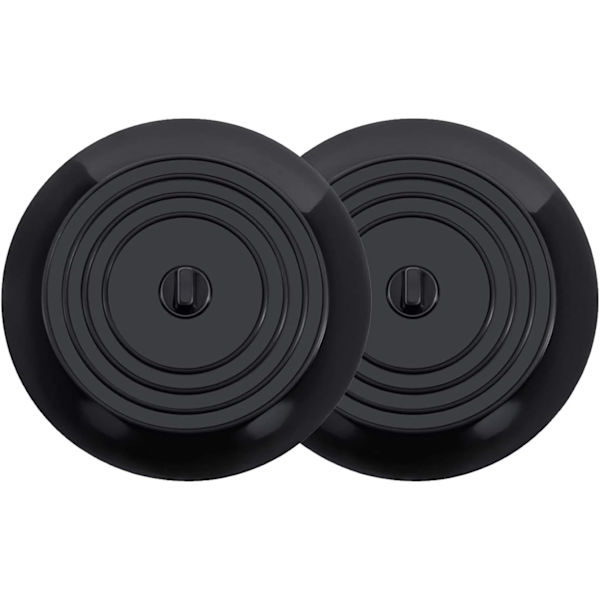 Set med 2 silikonproppar för badkar (svart) diameter 15 cm för kök