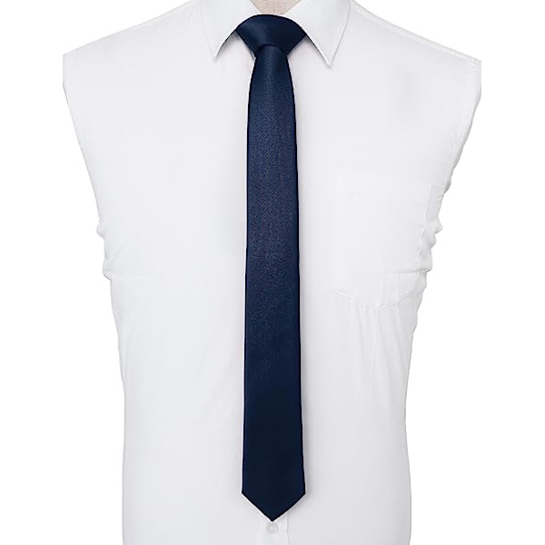 Mænds slips 5CM Blå Marine Smal Slank Flere Fine Vævede Twill