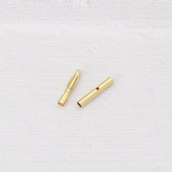 15 Par 2mm Hann-Hunn Bananpluggkontakter Gullbelagte Kulekontakter for DIY RC Batteri ESC Motor Lipo Batteri eller DIY RC Biler Båter Fly