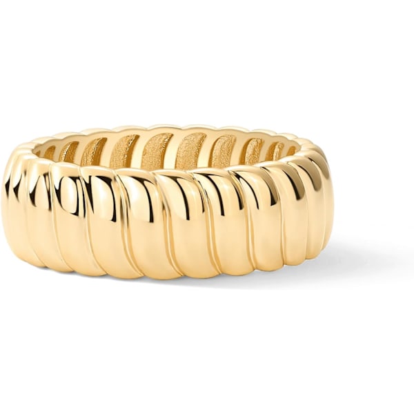 14K Forgylt Chunky Statement Ring | Chunky Stable Bredde for Kvinner