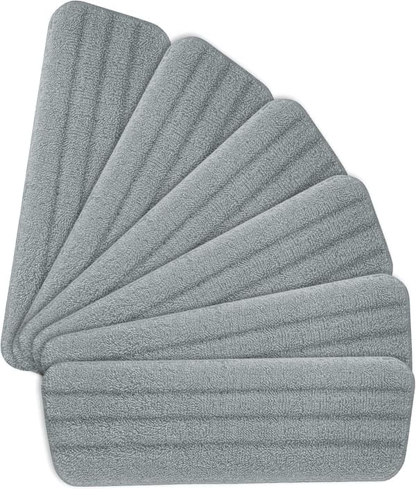 6 stk Mikrofiber Mopp Hodeerstatning (Grå), Mikrofiber Mopp Erstatning