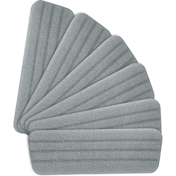 6 stycken Mikrofiber Mopp Ersättningsmopp (Grå), Mikrofiber Mopp Ers