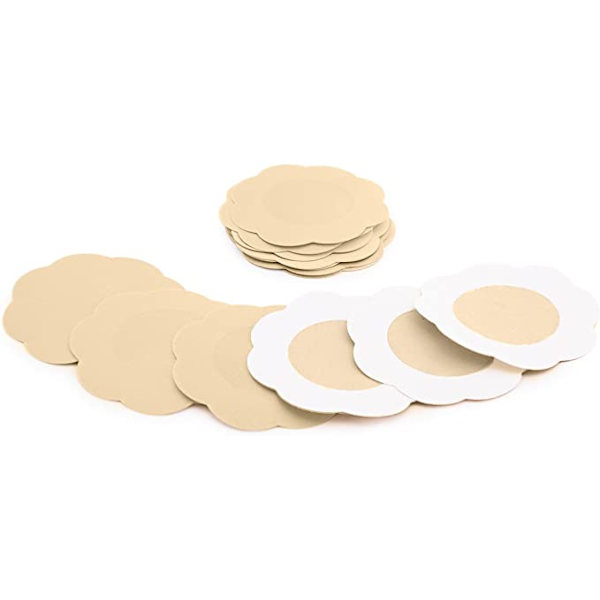 10 Par Brystvorte Deksel Premium Dressing Blomstformet Brystvorte