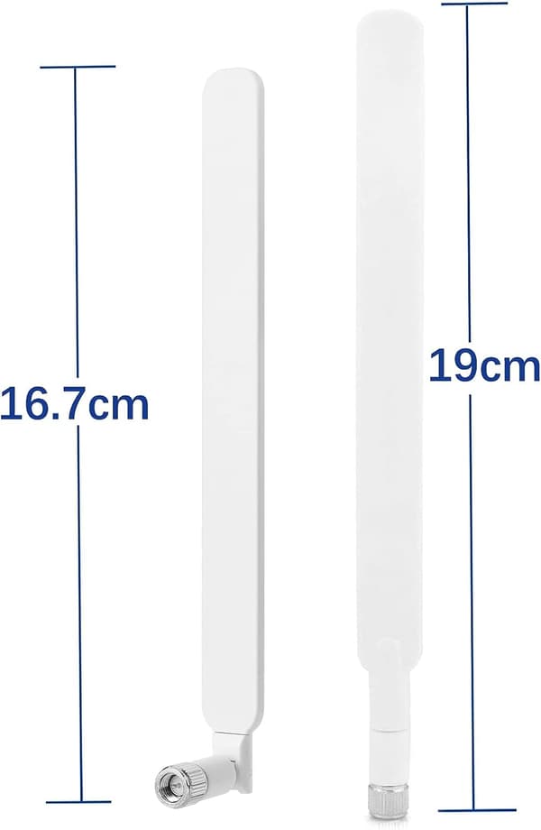 2 stk. SMA 4G LTE Antenne SMA Han Cellular WiFi Antenne 10dBi
