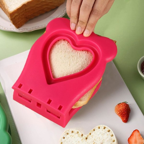 Sandwichkutter og forsegler, sandwichmaker for barn, brødskorpekutter, Uncrustables-maker, DIY-kjeksutstikker - Flott for matboks og bentoboks - Gutter og jenter