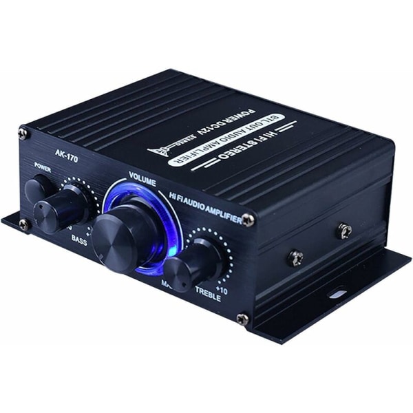 Mini DC 12V HiFi Audio Power Amplifier Bærbar Dual Channel Ster