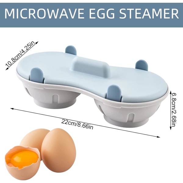 (Blå) Mikrovågsredskap för äggmatlagning, omelettverktyg, köksredskap