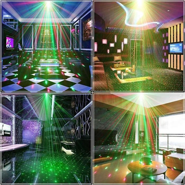 LED Laser Projektor Lampe RGB Dekoration Party Disco DJ klub stjerne
