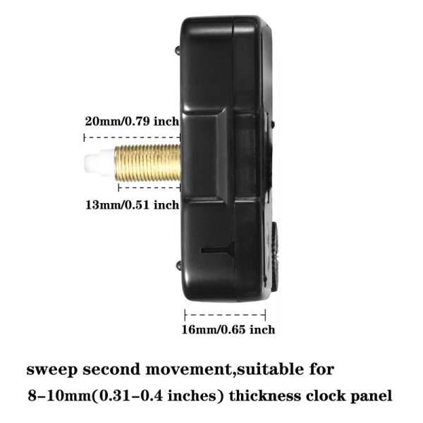 Stykker Quartz Clock Mechanism Kit Lang- og kortakset veggklokke