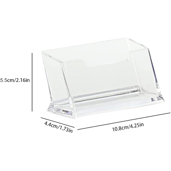 2 stk Akryl Kort Holder, Visittkort Display, Visittkort Display, Transparent Visittkort eller Kredittkort Holder