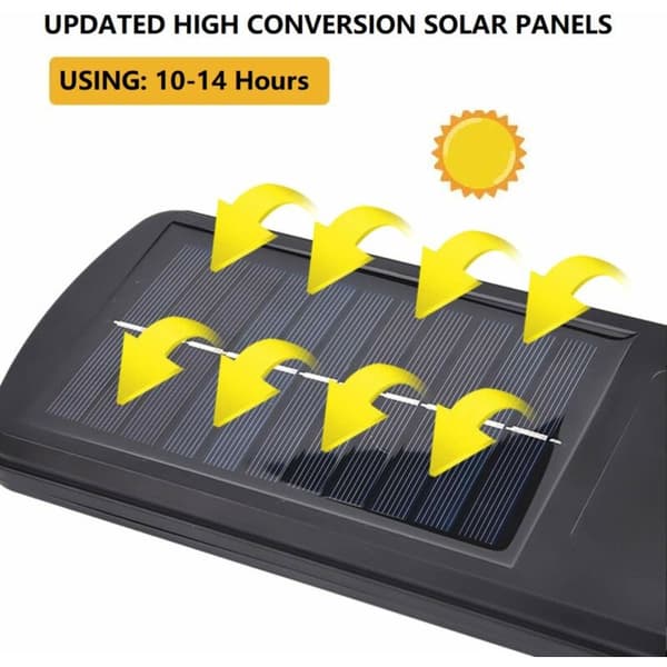 1 stk Solcellelampe Utendørs, 6000LM LED Gatebelysning Solcellelys F