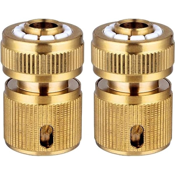 2-delt sett med messing hurtigkoblinger for slange, hageslange hurtigkobling 1