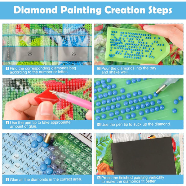 5D DIY Diamantmalerisett - Katt/Mus 30x40cm, Full Drill C