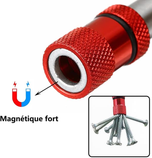 2 st Magnetisk Bitshållare med Justerbart Skruvdjupsstopp 1/4\" Hex Skaft Gipsskruvdragare Bits för Gips med PH2 Skruvmejselbits