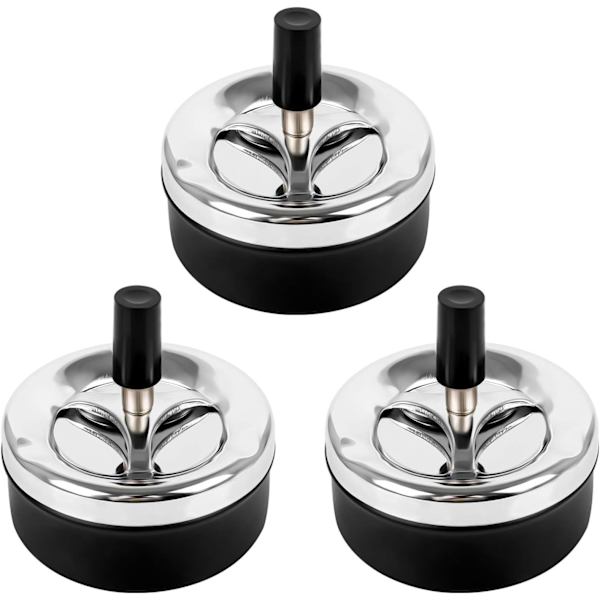 3 st Asksålar med Swivel-funktion, Vindskyddad Asksål med Lock