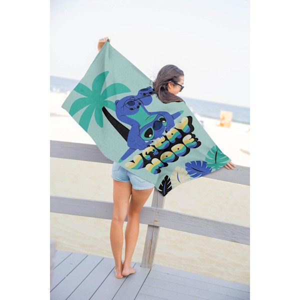 Måler 70 x 150 cm, Disney Lilo & Stitch Børne Bade Pool Strand Håndklæde - Super Blødt & Absorberende Håndklæde