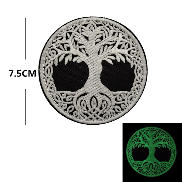 Livets Træ i Nordisk Patch Broderet Badge Jern På Sy På Emblem