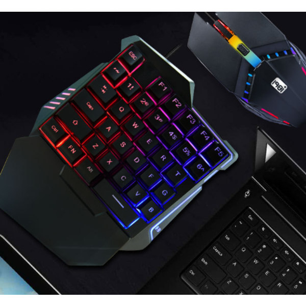 Mekanisk Spilltastatur Gamer Tastatur + Mus PR Gaming