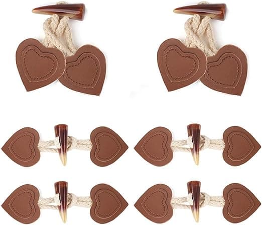 12 Par Knappar Syntetiskt Läder Toggle Knappar Läder Toggle