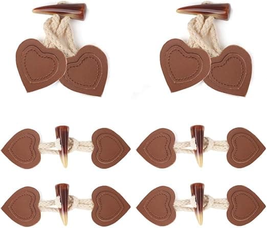 12 Par Knapper Syntetisk Lær Toggle Knapper Lær Toggle