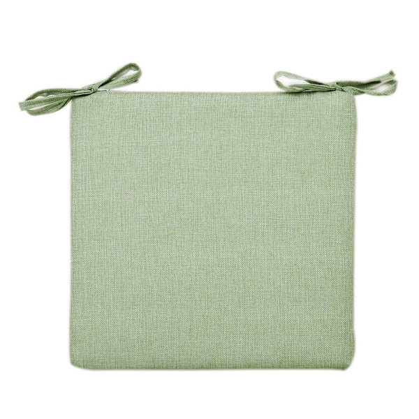1 x bomuldslinned sommerstolpuder lys grøn - 40 x 40 x 4 cm