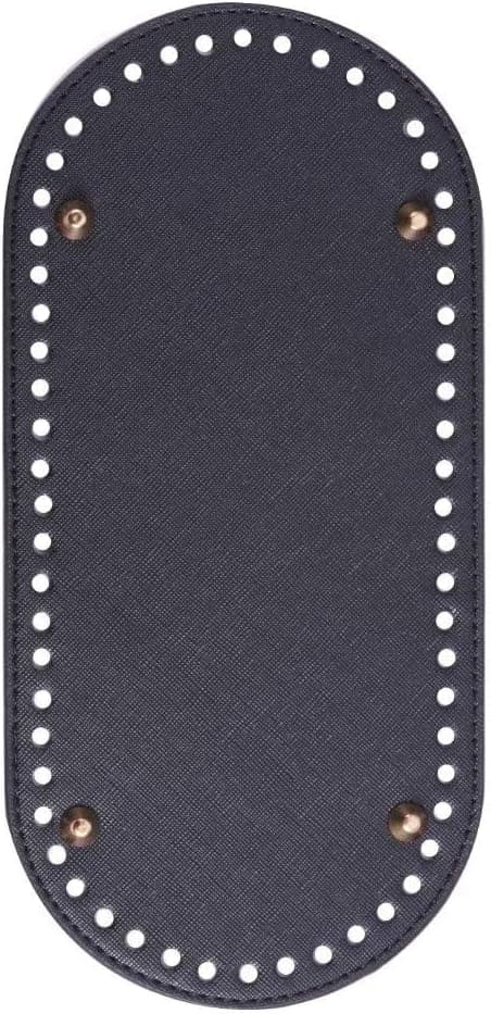25x12x0,4cm Svart DIY Stickning Virkning Väskor Pu Läder Handväska Botten