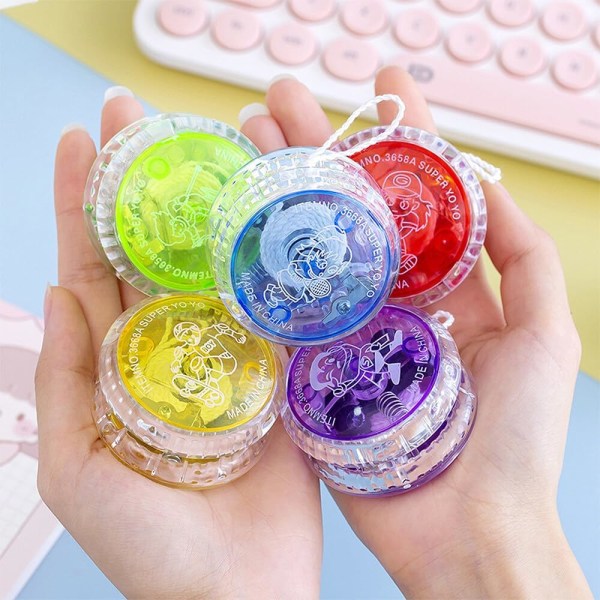15 stk Lysende Yo-Yo, Lysende Yo-Yo for Barn, LED Lysende Yo-Yo