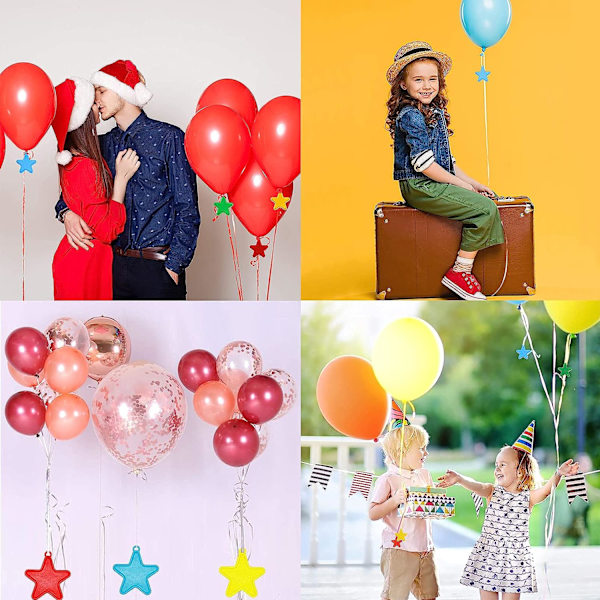 Ocean 24 Stykk Ballongvekter (Tilfeldig Farge), Stjerneformet Ballongvekter