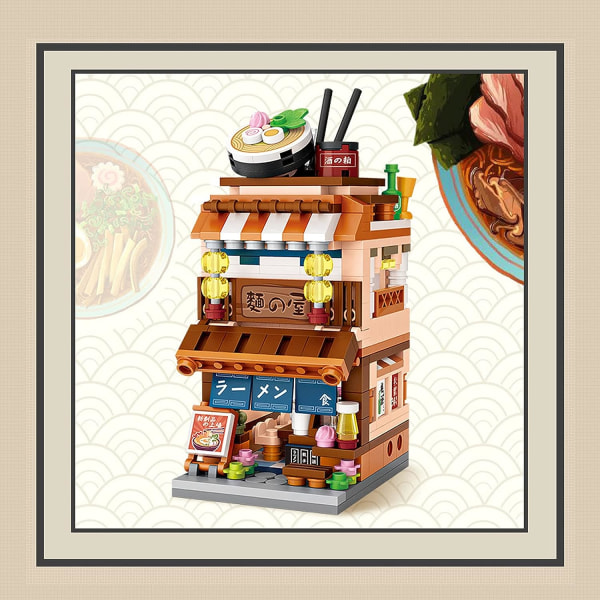 Ocean Japanese Brick Street View Shop-Mini Building Blocks-MOC Bu